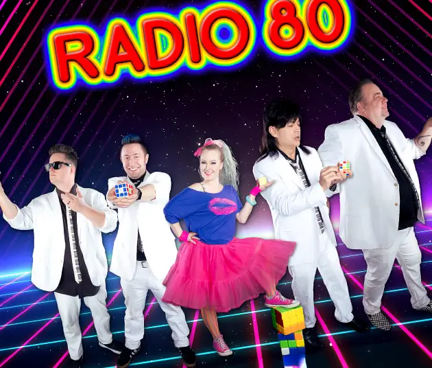 An image of five members of Radio 80 under the group name.